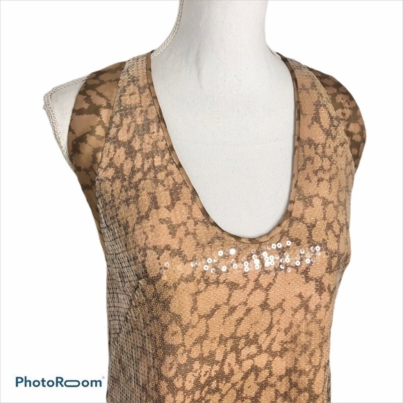Rebecca Taylor Button Back Top Sz 2 Sequin Women’s Tank - Picture 3 of 8